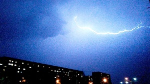 Гроза над городом Ухта 22.08.2017 (21:10)